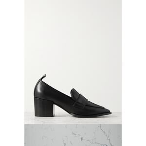 Aeyde 'Anka' Black Leather Loafers Size 5